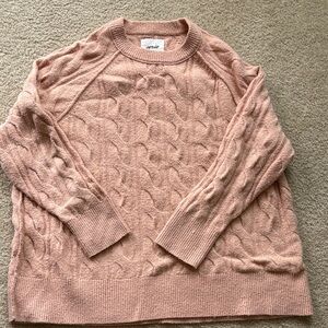Aerie Blush Cable Knit Sweater